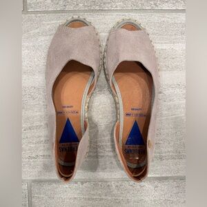 Verbenas Made in Spain Suede Espadrille Sandals Open Toe EU 38- US 7-7.5 EUC